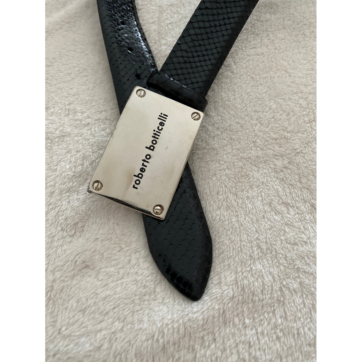 Python belt ROBERTO BOTTICELLI Black 
